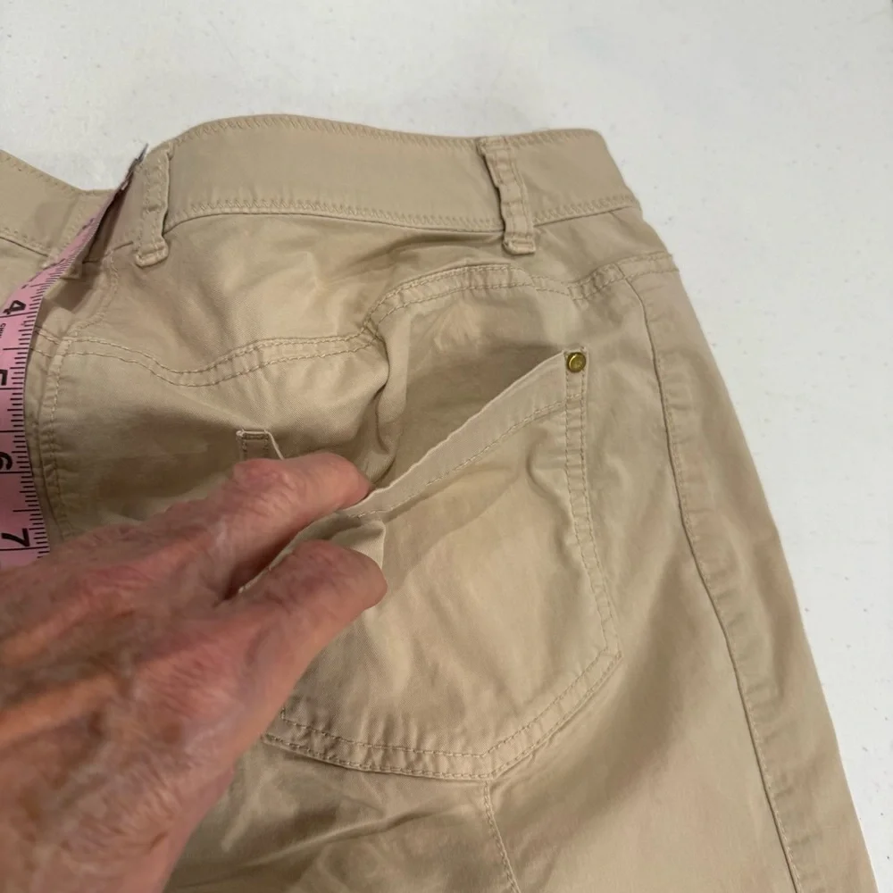 Chico’s Cotton Blend Long Pants Casual Zip Pockets Women’s Size 12 (Chico’s 2) - Picture 5 of 14